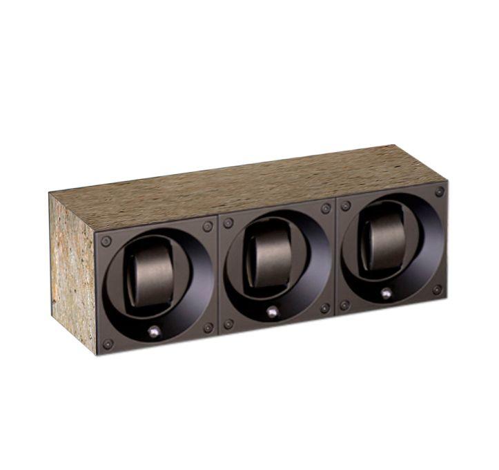 Сейф для часов Swiss Kubik Triple Titan Brushed