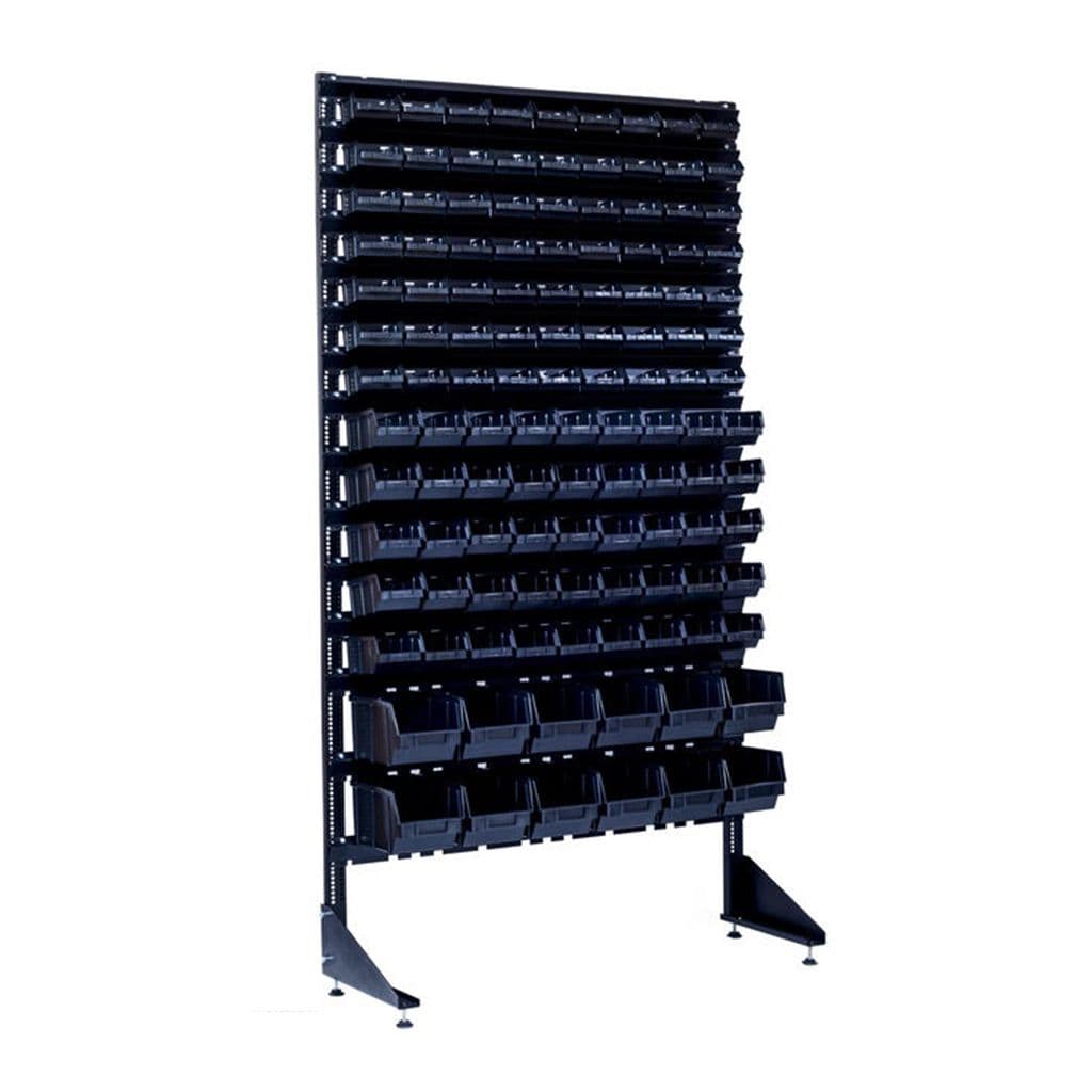 Стеллаж с пластиковыми ящиками для метизов 1801-7/5/2