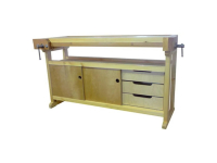 Верстак столярный Школьный (сосна) с тумбой Практик