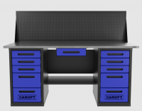 Верстак GAROPT двухтумбовый 5 ящиков /5 ящиков с экраном и ящиком
